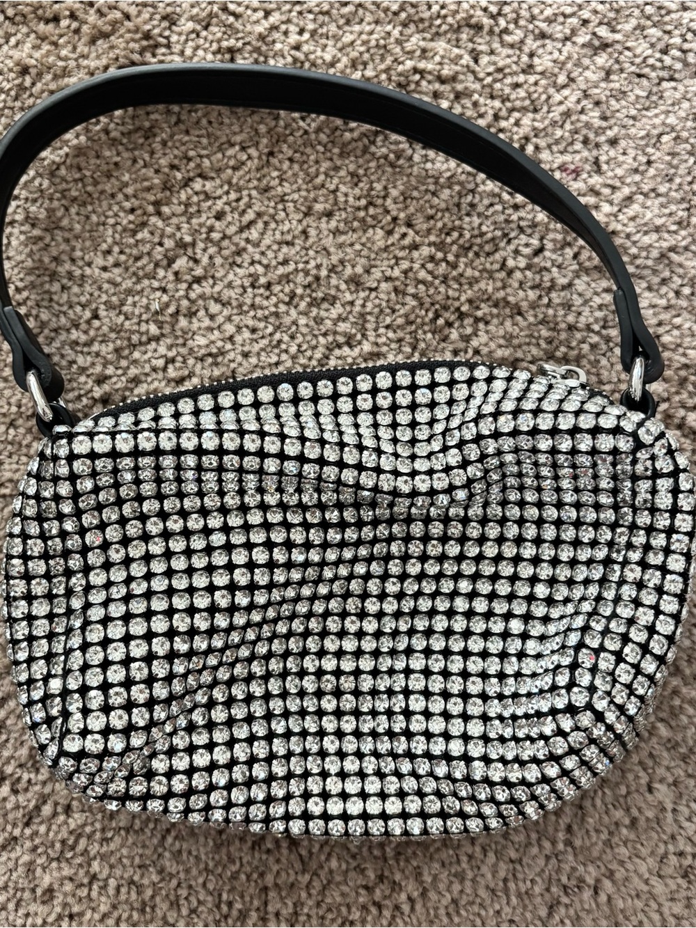 BCBGeneration Black Rhinestone Mini Shoulder Bag